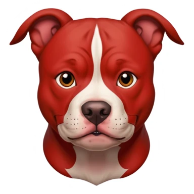 very tattoed pitbull dog with red hair sticker