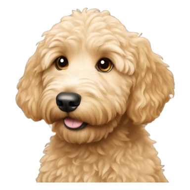 Mini golden doodle named river sticker