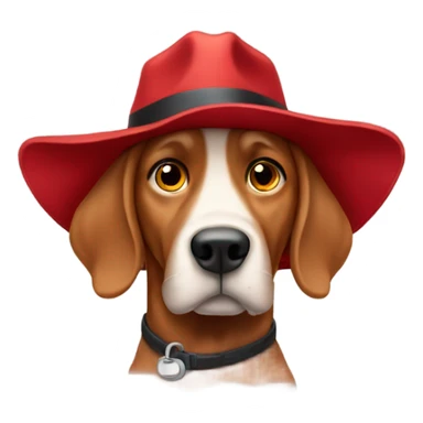 Clifford wearing a big red hat sticker