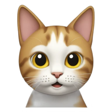 cat saying no with hands sticker