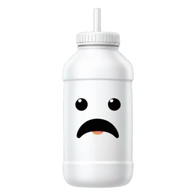 white water bottle with handle and straw sticker