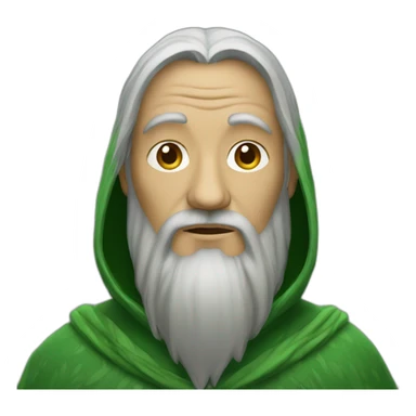 old human druid green robe sticker