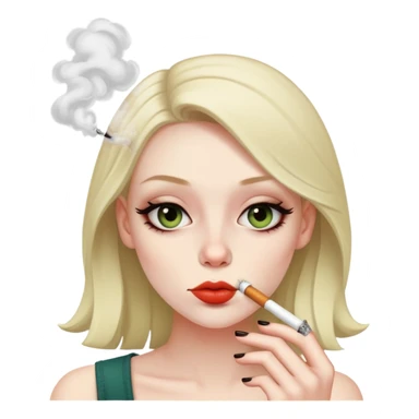 Alt girl smoking blunt sticker