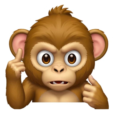 Monkey showing middle finger sticker