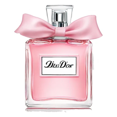 Light pink Miss Dior perfume with bow sticker