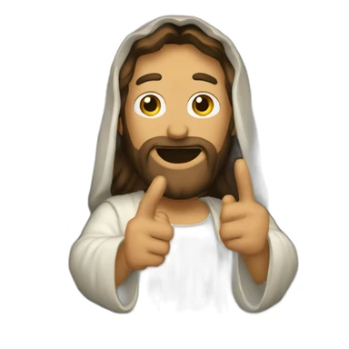 a un Jesus tocando a la puerta sticker