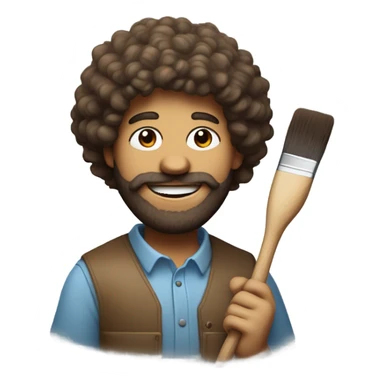 bob ross emoji sticker