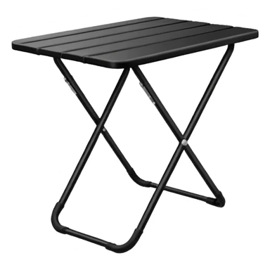 black Camping Table sticker