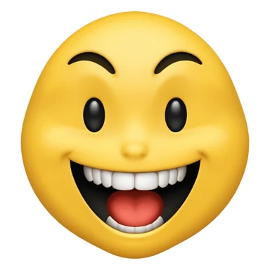 Weird creepy smile emoji sticker