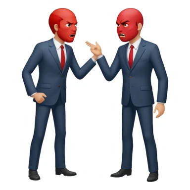 two men arguing full body sticker