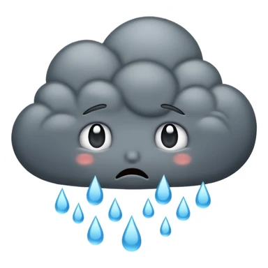 a dark cloud is crying it looks like raining  sticker