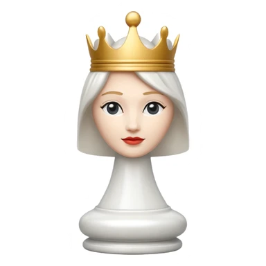 white queen plastic chess pieces sticker