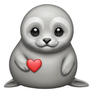 Baby seal heart eyes sticker