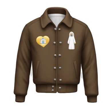 A jacket that says church dads with a church on it  sticker