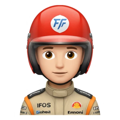 f1 driver with helmet on sticker