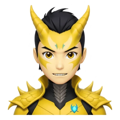 Anime Dragon HumanAndroid Yellow They/Them sticker