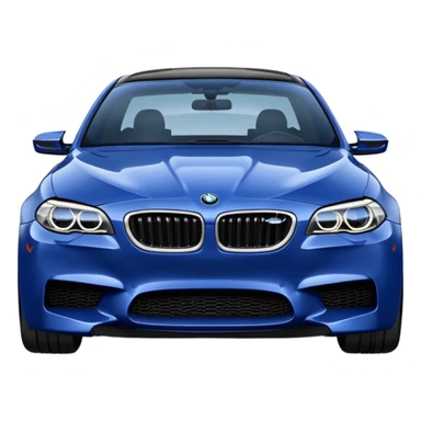 Dark blue Bmw M5, Emoji style sticker