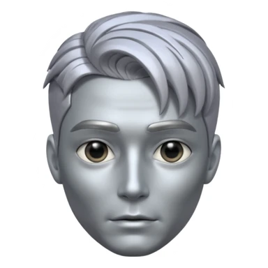 futuristic man with long metalic hair sticker