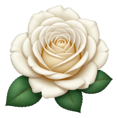 white rose, without green leaves, just flower sticker