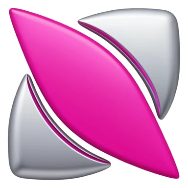 Fuchsia and Silver Facebook
 sticker