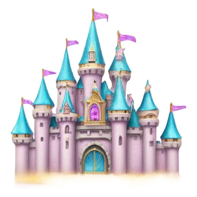Princess castle with glitter sticker