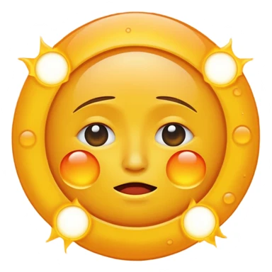 moon in front of the sun (in an eclipse) with classic emoji tear (crying) sticker
