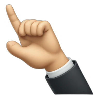 index finger pointing downward sticker