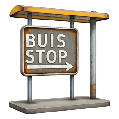 Bus Stop Signboard sticker