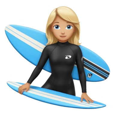girl is surfing sticker
