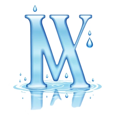 the letter V made out of water sticker