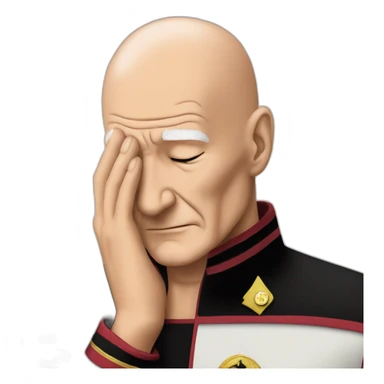 Captain Picard facepalm sticker
