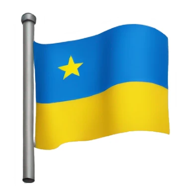 Ukraine flag with black star in the middle sticker