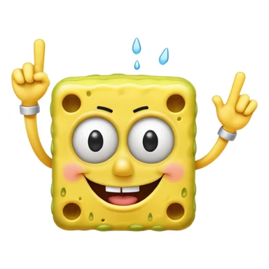 SpongeBob hitting the 67 emote sticker
