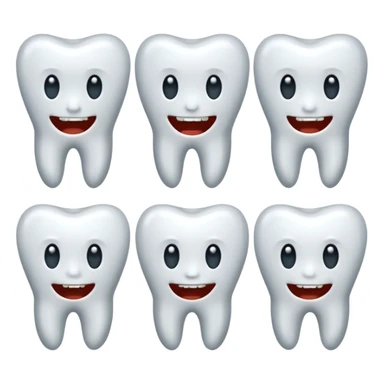 Teeth with clip sticker