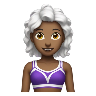 UCX cheerleader purple sticker
