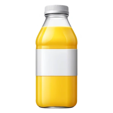 Yellow juice bottle sticker