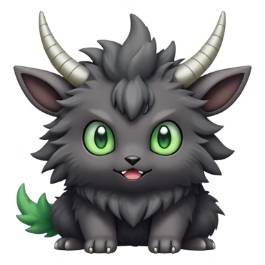 Cute silly Elemental Dark type natural Pokémon-Fakémon-creature sticker