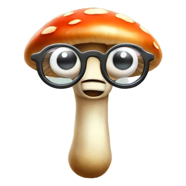 Mushroom wearing glasses  sticker