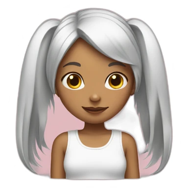 girl with bunnie ears sticker