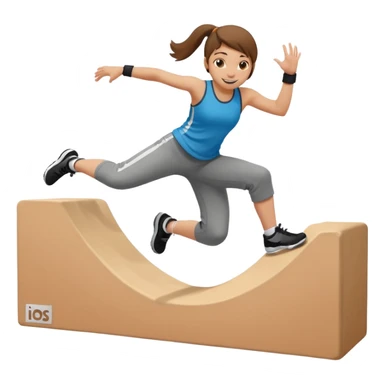 a girl doing parkour at young kids school sticker