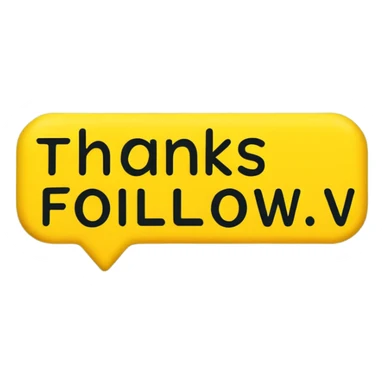 The words Thanks For The Follow with a white background and the words in the colour of the jamaican flag sticker