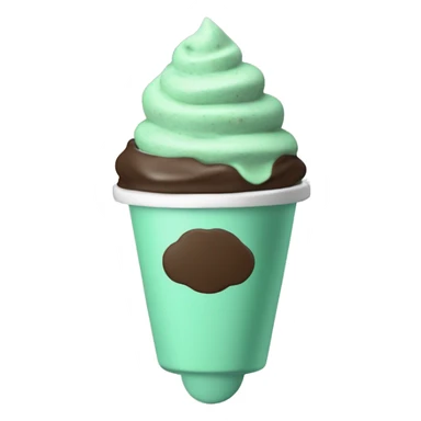 cup of mint chocolate chip ice cream sticker