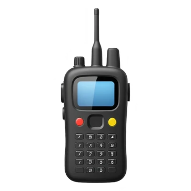 Black police walkie talkie with antenna sticker