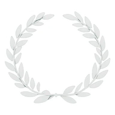 a very simple and clean laurel wreath sticker