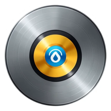 platinum vinyl with an apartment logo in the middle sticker
