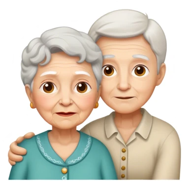 grandson with grandmother sticker