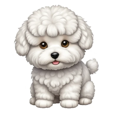 bishon dog sticker