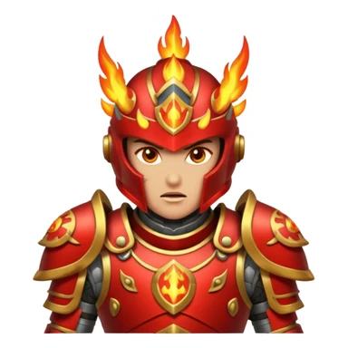 fire armored warrior sticker