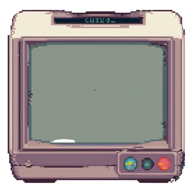 CRT screen cracked with a blinking “404” sticker