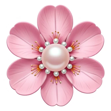 light pastel sakura flower with pearl  sticker